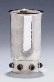 A MONUMENTAL STERLING SILVER KIDDUSH CUP BY TAS WORKSHOP