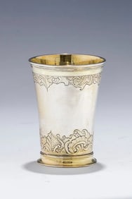 A SILVER REGENCY KIDDUSH CUP BY JOHANN MITTNACHT
