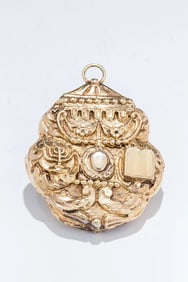 A PARCEL GILT SILVER AMULET. Italy, c. 1800