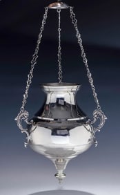 A MONUMENTAL SILVER ETERNAL LIGHT FOR AN ARON KODESH