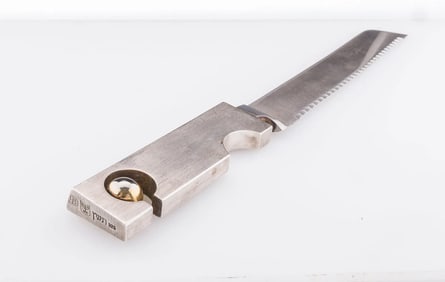A STERLING SILVER HANDLED CHALLAH KNIFE BY CARMEL SHABI. Israel, 1990.