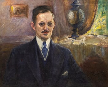 OIL ON CANVAS. BORIS SCHATZ OF MR. MANESCHEWITZ