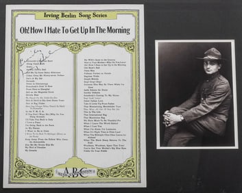AN AUTOGRAPHED SONGSHEET BY IRVING BERLIN( May 11, 1888 - September 22, 1989) OH ! HOW I HATE TO GET