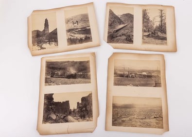 A GROUP OF EARLY PHOTOGRAVURES OF JACKSON COUNTY, COLORODO. Including Castle Gate, Marshall Pass, Ro