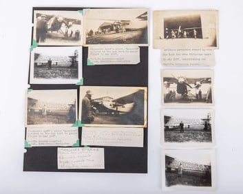 A GROUP OF ORIGINAL PHOTOGRAPHS FROM COMMANDER RICHARD E. BYRDS AIRPLANE AMERICA AND OTHERS. Origina