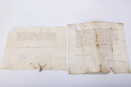 TWO 16TH CENTURY MANUSCRIPTS. Venice, 1533 and 1577. Renaissance period. Two hand written documents