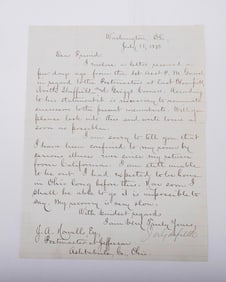 JAMES A. GARFIELD. (1831 - 1881). Twentieth president of the United States serving in 1881. Letter s