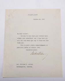 WOODROW WILSON (1856 - 1924) Twenty-eight president of the United States from 1913 to 1921. A member