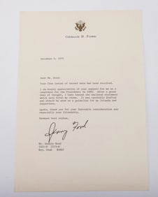 GERALD FORD (1913 - 2006). Thirty-eighth president of the United States serving from 1974 - 1977. Ty