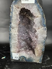 AMETHYST CATHEDRAL GEODE WITH POLISHED EDGES
