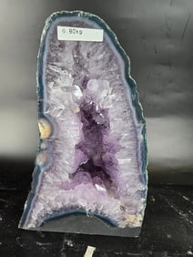 AMETHYST CATHEDRAL GEODE WITH POLISHED EDGES