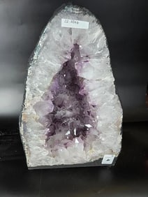 AMETHYST CATHEDRAL GEODE WITH POLISHED EDGES