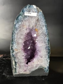 AMETHYST CATHEDRAL GEODE WITH POLISHED EDGES