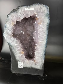AMETHYST CATHEDRAL GEODE WITH POLISHED EDGES
