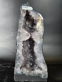 AMETHYST CATHEDRAL GEODE WITH POLISHED EDGES