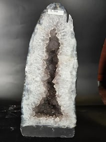 AMETHYST CATHEDRAL GEODE WITH POLISHED EDGES