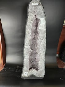 AMETHYST CATHEDRAL GEODE WITH POLISHED EDGES