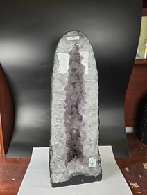 AMETHYST CATHEDRAL GEODE WITH POLISHED EDGES
