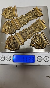 31. A PAIR OF DUTCH GOLD FIGURAL BOOK CLASPS. The Netherlands, 18th century. Cast and chased with