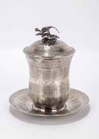 95. A LARGE SILVER HAVDALLAH COMPENDIUM. Ottoman Empire, c. 1900. Consisting of a plate, a large