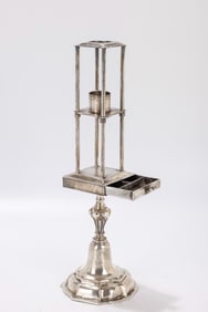 134. A HAVDALLAH COMPENDIUM. Germany, c. 1890. On a domed stylized square base with knobbed stem and
