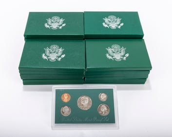 237. A COLLECTION OF PROOF SETS FROM THE 1990’S. Consisting of 5 sets from 1991, 5 sets