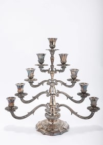 A STERLING SILVER MENORAH BY BUCCELATI. Italy, c. 1990.