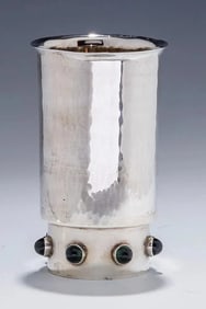 A MONUMENTAL STERLING SILVER KIDDUSH CUP BY TAS WORKSHOP