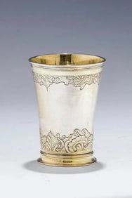 A SILVER REGENCY KIDDUSH CUP BY JOHANN MITTNACHT Augsburg (1706 - 1758