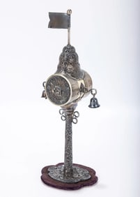 A SILVER SPICE TOWER. Probably Israel, c. 1960.