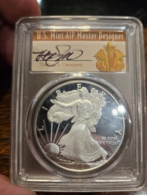 2018-W $1 SILVER EAGLE PROOF. PCGS PR70DCAM. First day of issue. 1 of 1000. US MINT AIP master Desig