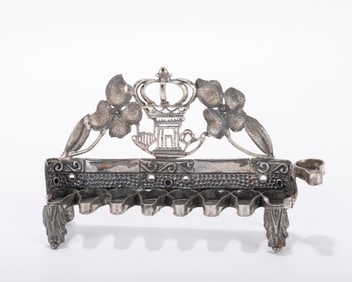 A SMALL HANDMADE HANUKKAH LAMP. Probably Israel, modern.