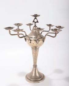 A SILVER HANUKKAH LAMP. Iraq c. 1900. RARE AND IMPORTANT JUDAICA