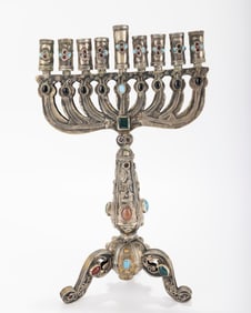 A LARGE HANUKKAH MENORAH. Probably Israel, Modern.