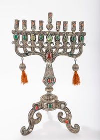A LARGE HANUKKAH MENORAH. Probably Israel, Modern.