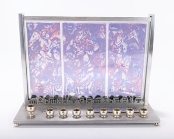 A LARGE YOSL BERGNER (1920-2017) MENORAH. Israel, modern.