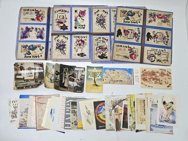 A COLLECTION OF 90 JEWISH NEW YEARS CARDS AND POST CARDS