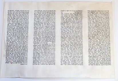 SHIR HASHIRIM ON KALF Hand written on klaf by a Sofer Stam 29.5" x 20"
