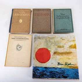 SIX ART BOOKS CATALOGING MAX LIEBERMANN ARTWORK. Germany, ca. 1920.