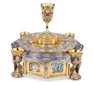 A MASTERPIECE STERLING SILVER PASSOVER EQUIPAGE BY YAAKOV DAVIDOFF