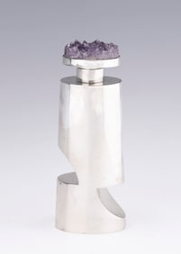 A STERLING SILVER SPICE CONTAINER BY CARMEL SHABI. Israel, 1990.