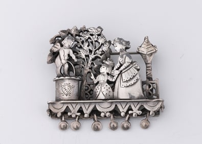 A STERLING SILVER BROOCH BY ILYA SCHOR. New York, c. 1955.