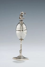A SILVER SPICE CONTAINER. Poland, c. 1840.