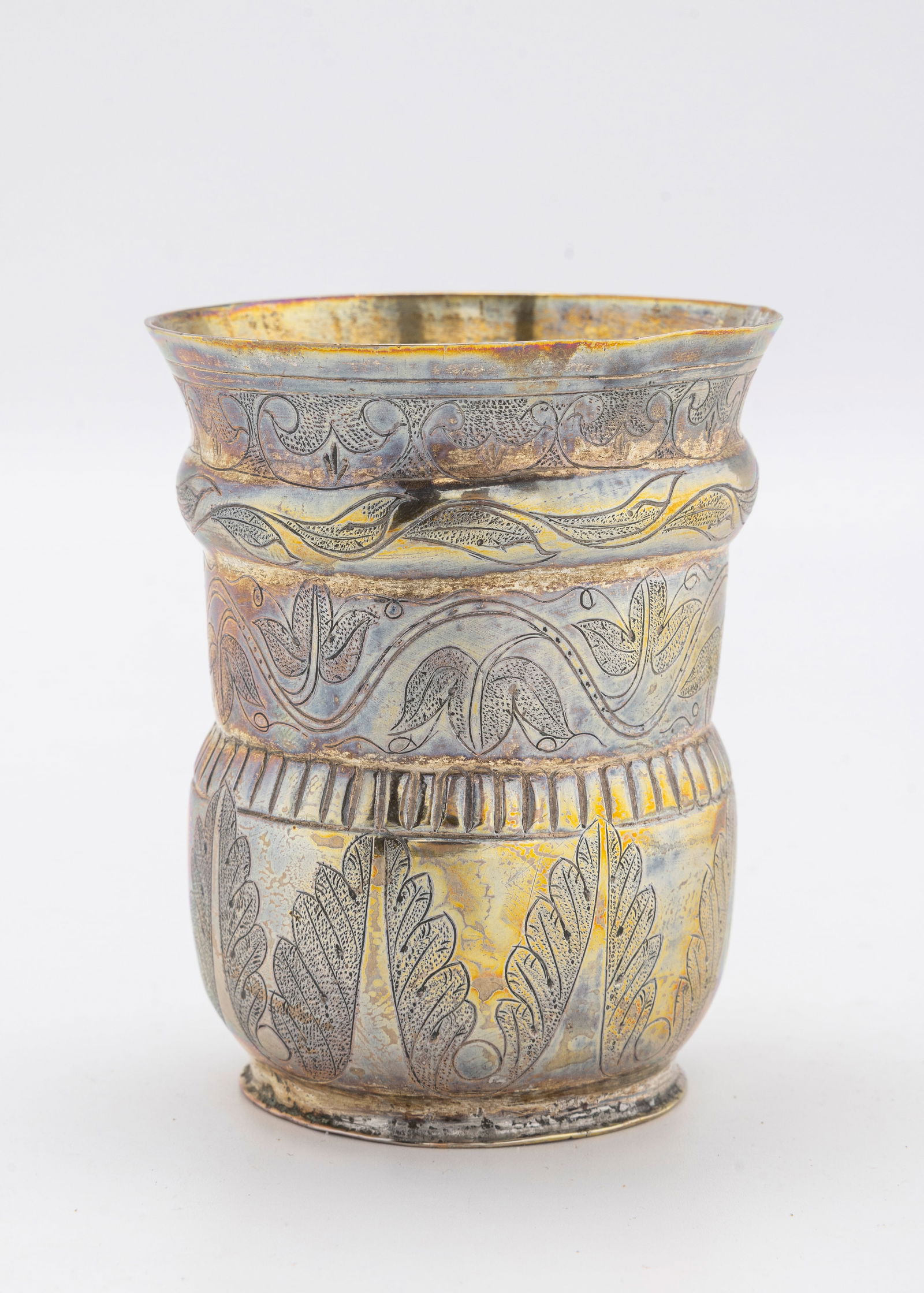 A VERY LARGE SILVER KIDDUSH BEAKER. Poland, 1861 (1 of 3)