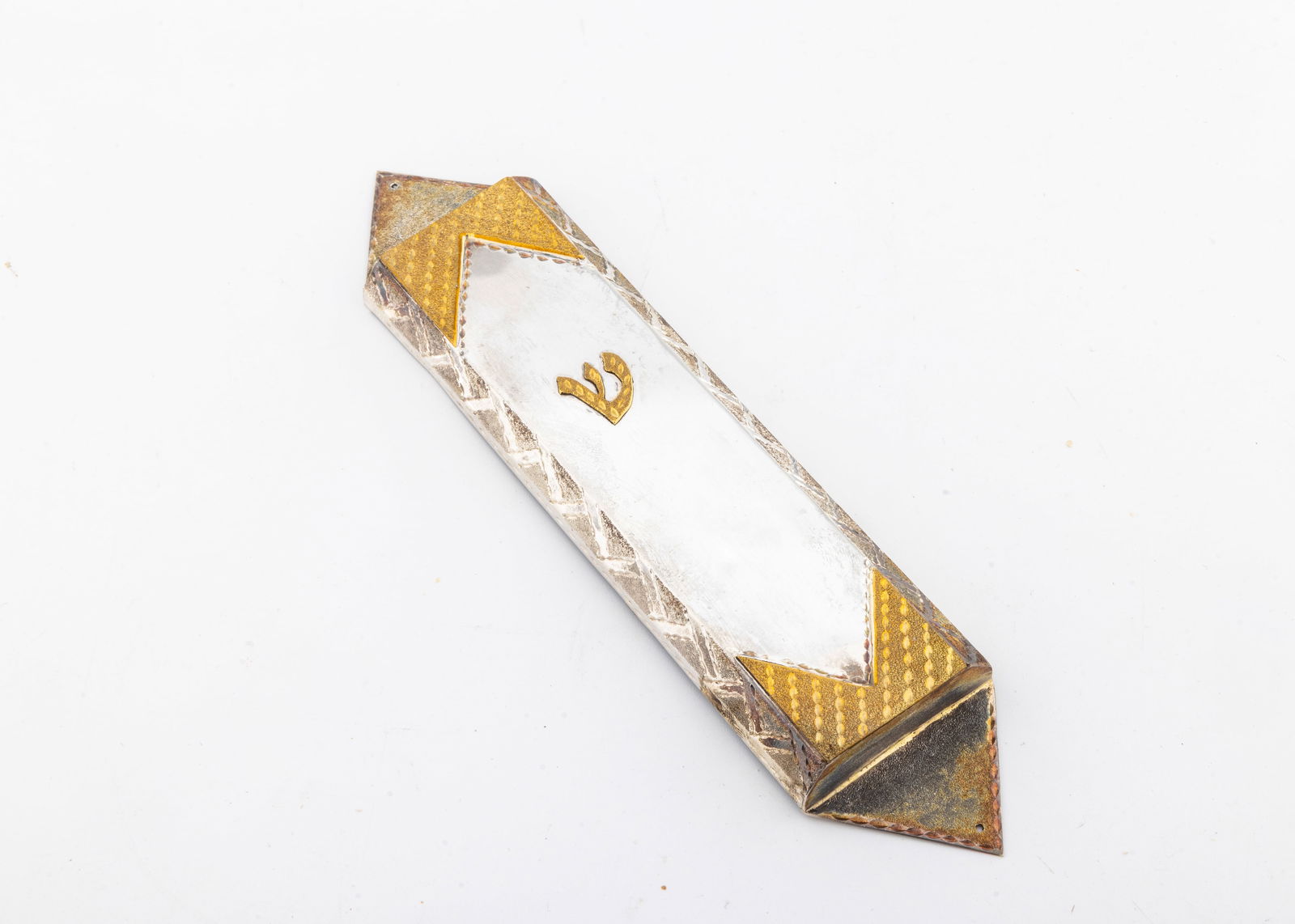 A LARGE STERLING SILVER MEZUZAH CASE. American, c. 2000. (1 of 3)