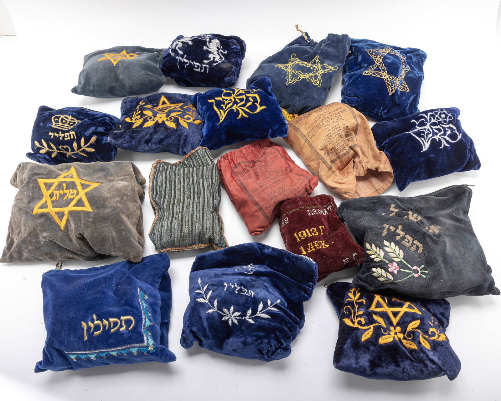 A COLLECTION OF 17 PAIRS OF TEFILLIN (1 of 1)