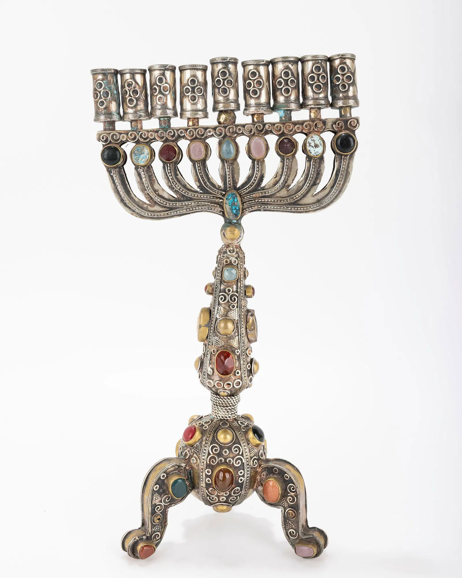 A LARGE HANUKKAH MENORAH. Probably Israel, Modern. (1 of 11)