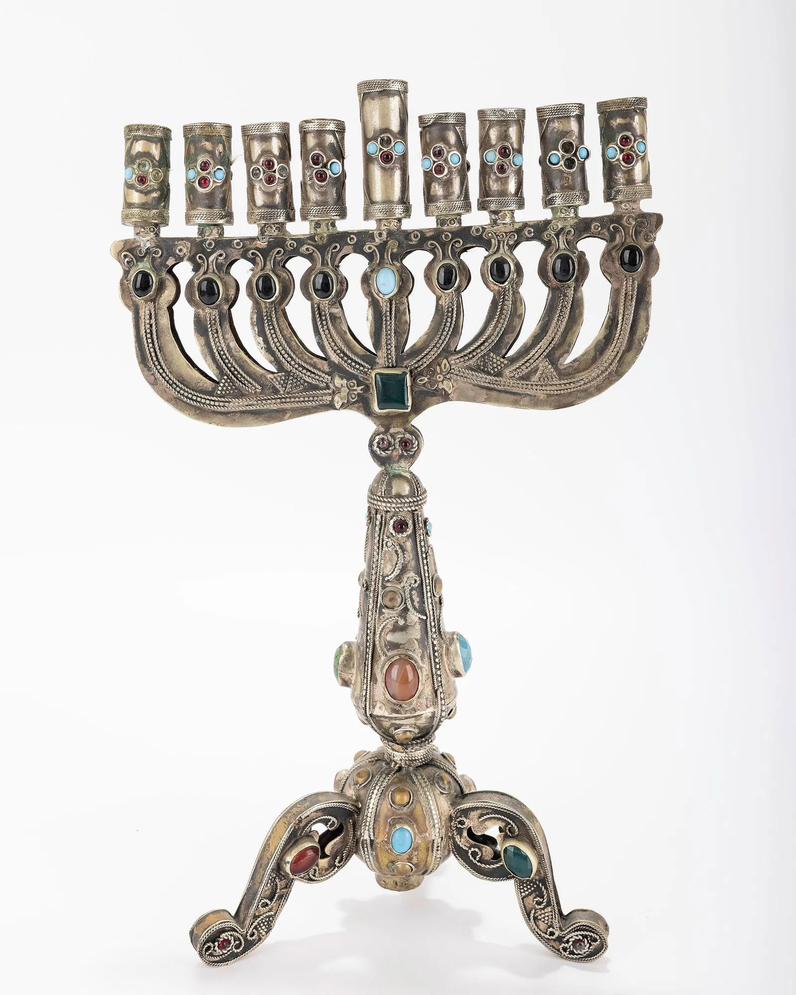 A LARGE HANUKKAH MENORAH. Probably Israel, Modern. (1 of 6)