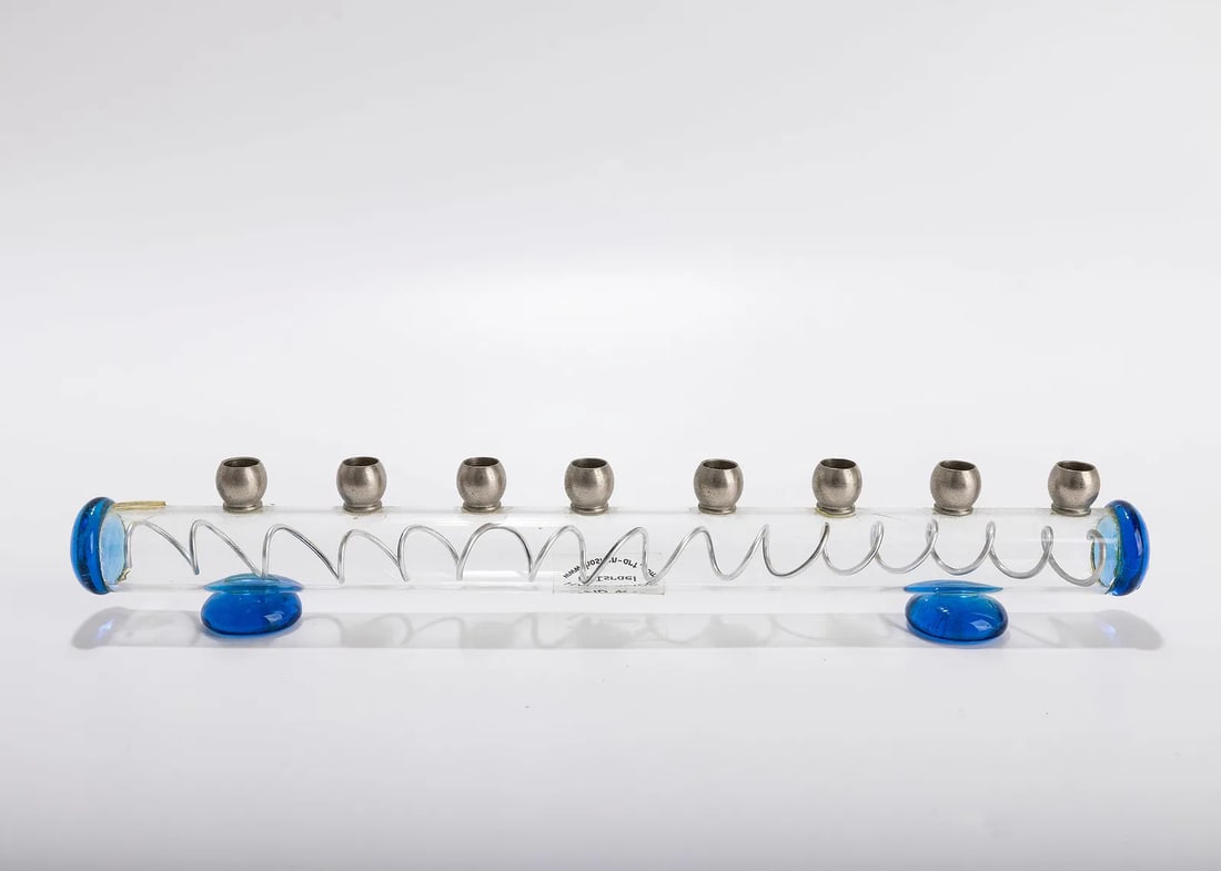 A GLASS HANUKAH LAMP BY HOSHEN. Israel, 20th century. (1 of 1)