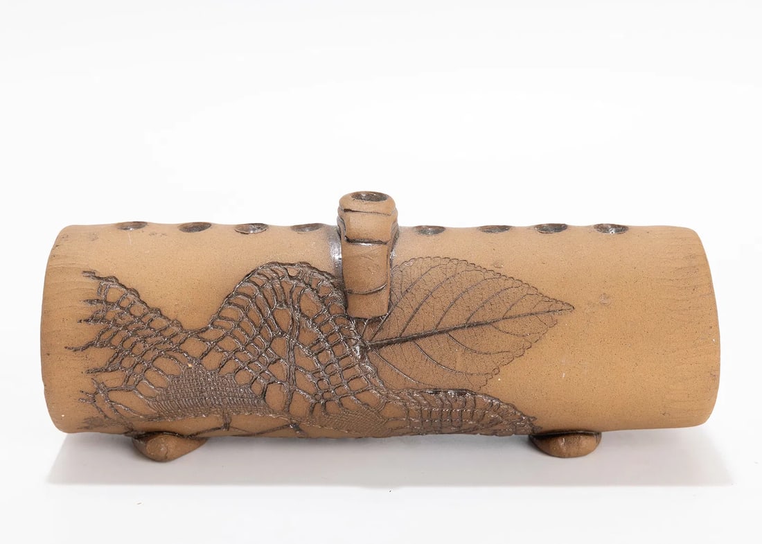 A HAND MADE CERAMIC HANUKKAH LAMP BY MARTA. Israel, modern. (1 of 3)